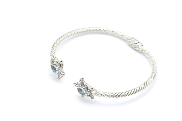BALI AQUAMARINE TURTLE CUFF BRACELET NAYA COLLECTION