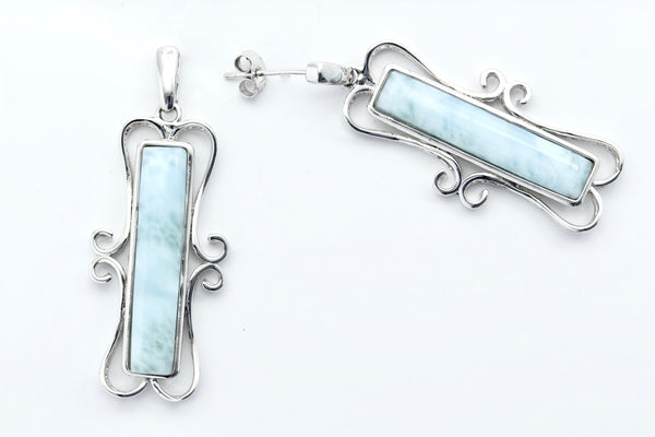 STATEMENT LARIMAR EARRINGS