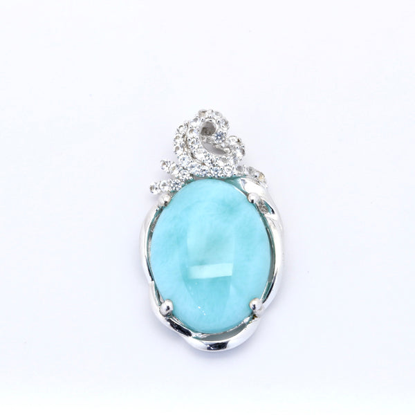 BEAUTIFUL LARIMAR OVAL PENDANT