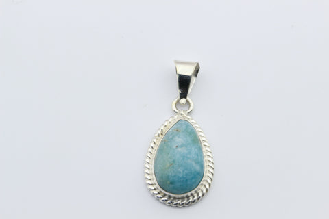 PEAR SHAPE LARIMAR PENDANT