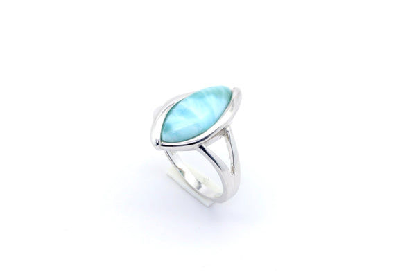 BEAUTIFUL MARQUISE LARIMAR RING