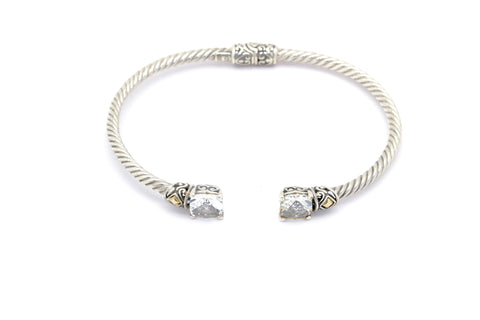 BALI WHITE TOPAZ CUFF BRACELET NAYA COLLECTION