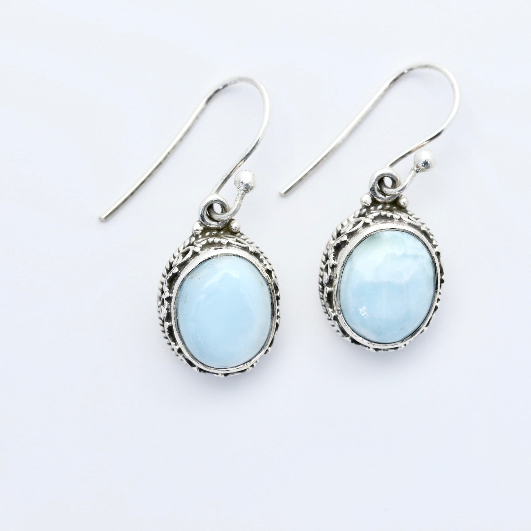 BALI LARIMAR OVAL SHAPE EARRINGS NAYA COLLECTION