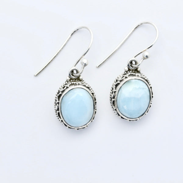BALI LARIMAR OVAL SHAPE EARRINGS NAYA COLLECTION