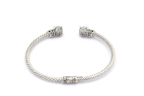 BALI WHITE TOPAZ CUFF BRACELET NAYA COLLECTION