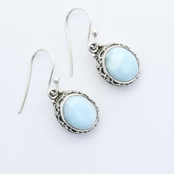 BALI LARIMAR OVAL SHAPE EARRINGS NAYA COLLECTION