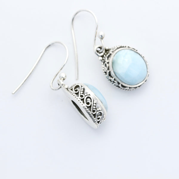 BALI LARIMAR OVAL SHAPE EARRINGS NAYA COLLECTION