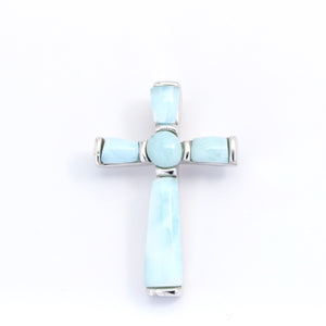 LARIMAR INLAY CROSS PENDANT