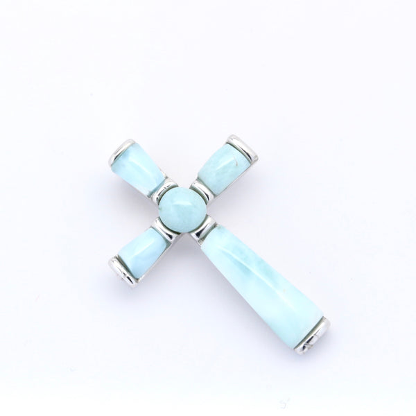 LARIMAR INLAY CROSS PENDANT