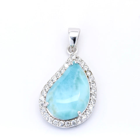 LARIMAR PEAR SHAPE PENDANT