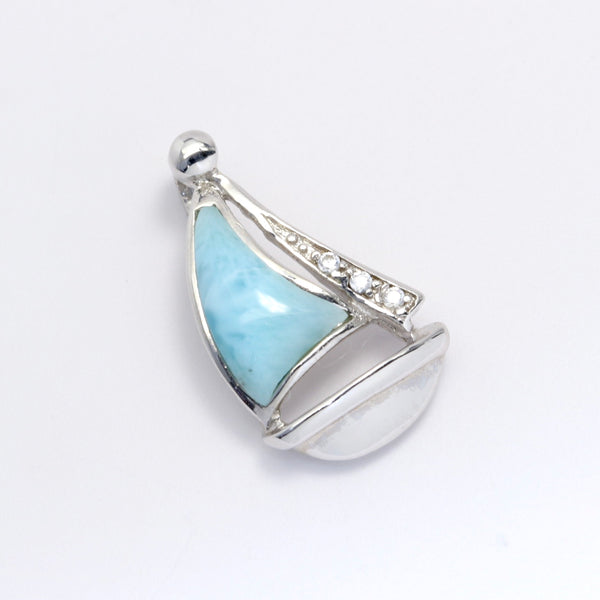 SAILBOAT LARIMAR PENDANT
