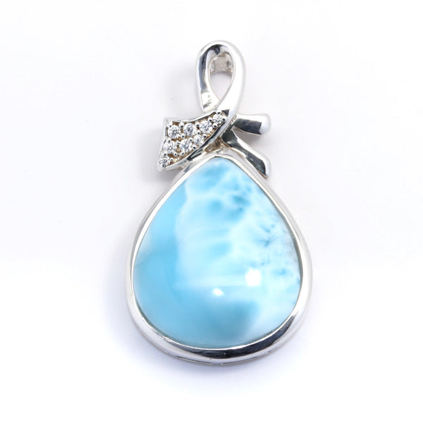 BEAUTIFUL LARIMAR PEAR SHAPE PENDANT