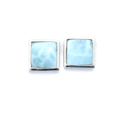 LARIMAR SQUARE SHAPE EARRINGS