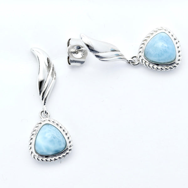 STATEMENT LARIMAR TRILLION EARRINGS