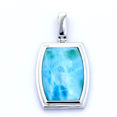 STUNNING LARIMAR RECTANGLE PENDANT