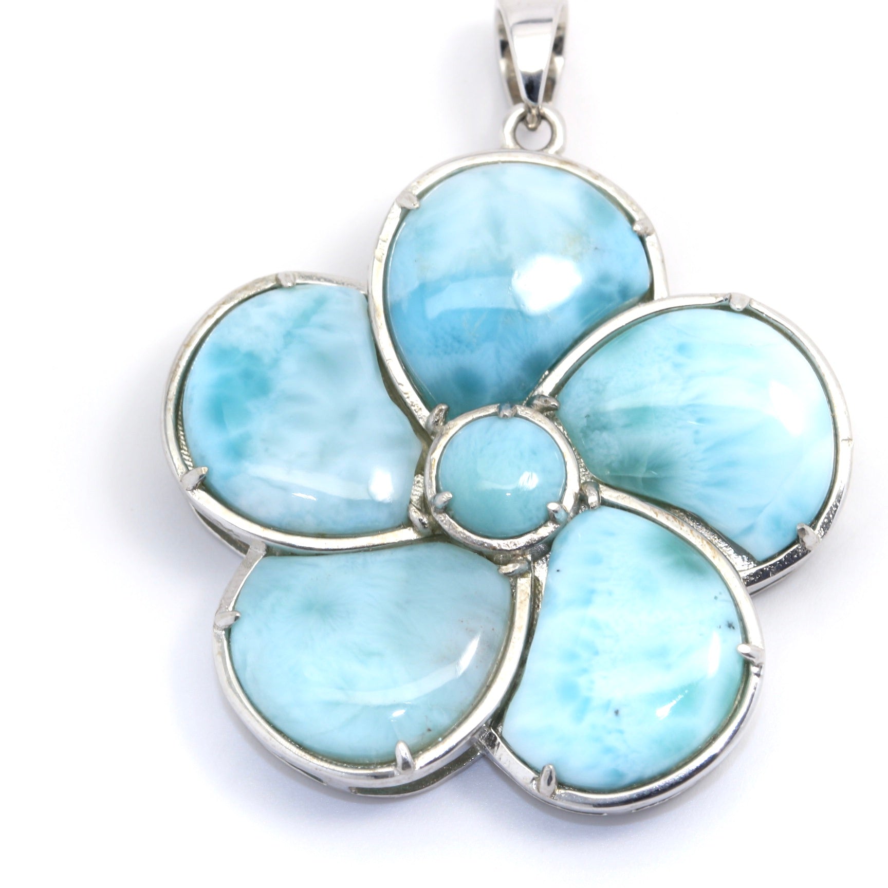 STATEMENT FLOWER LARIMAR PENDANT