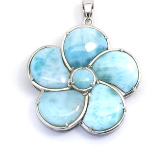 STATEMENT FLOWER LARIMAR PENDANT