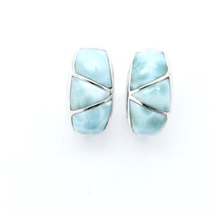 STATEMENT LARIMAR INLAY EARRINGS