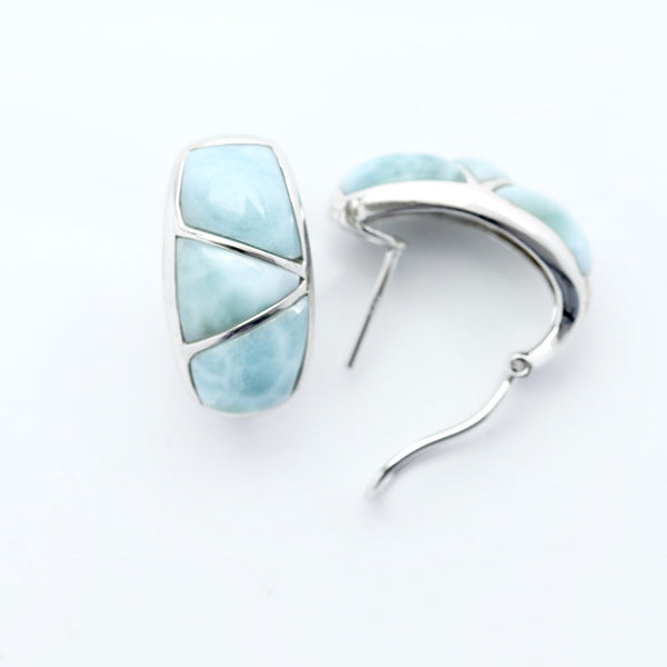 STATEMENT LARIMAR INLAY EARRINGS