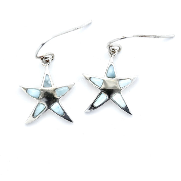 LARIMAR STAR FISH EARRINGS