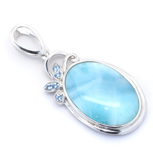 GORGEOUS OVAL LARIMAR PENDANT