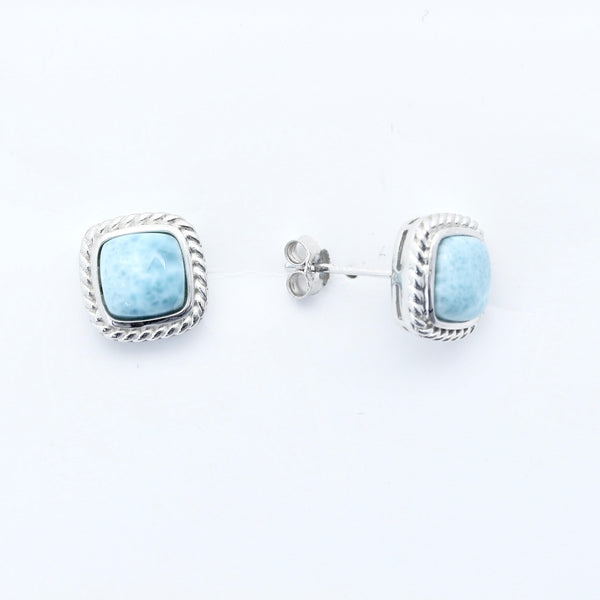 LARIMAR SQUARE SHAPE EARRINGS