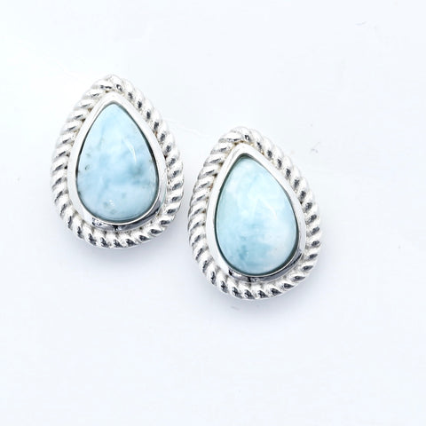LARIMAR PEAR SHAPE EARRINGS