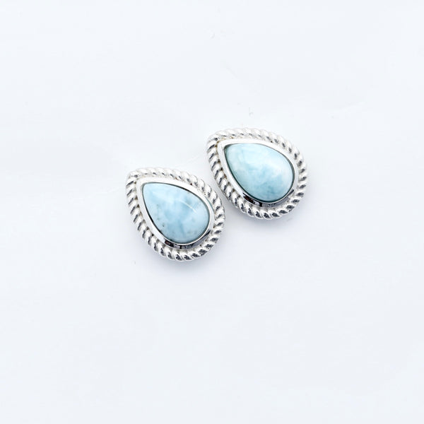 LARIMAR PEAR SHAPE EARRINGS