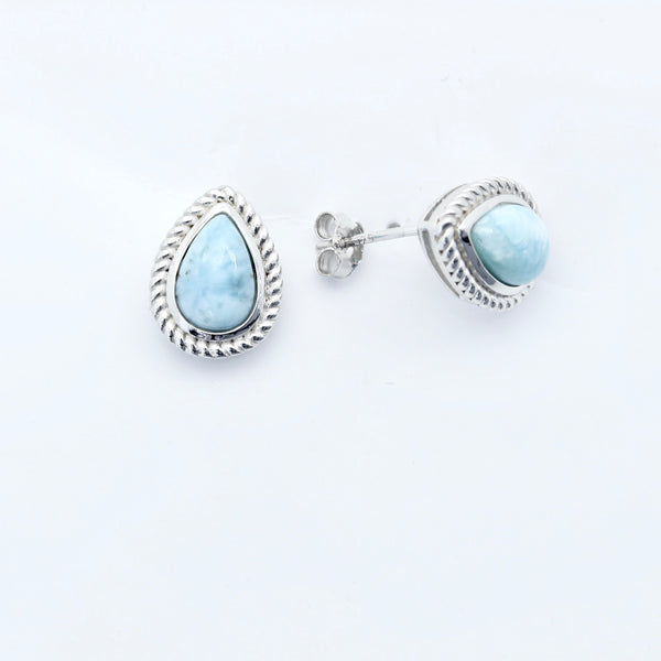 LARIMAR PEAR SHAPE EARRINGS