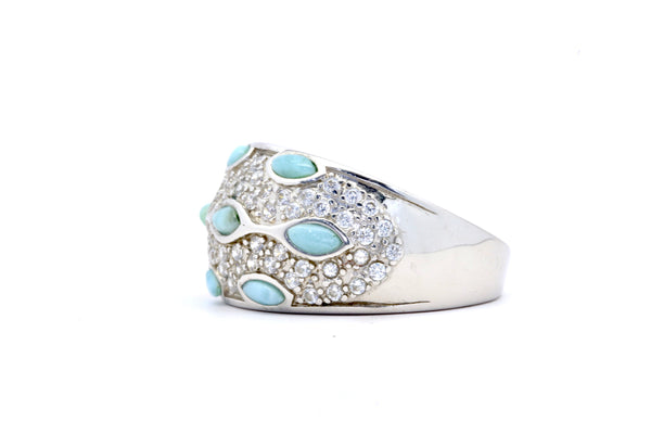 STATEMENT LARIMAR INLAY RING