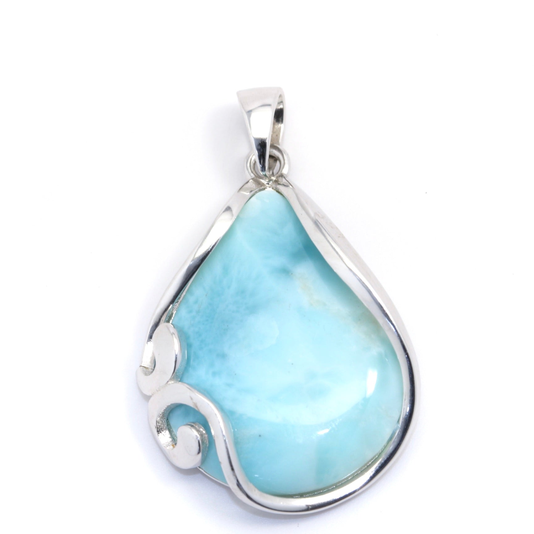 LARIMAR PEAR PENDANT
