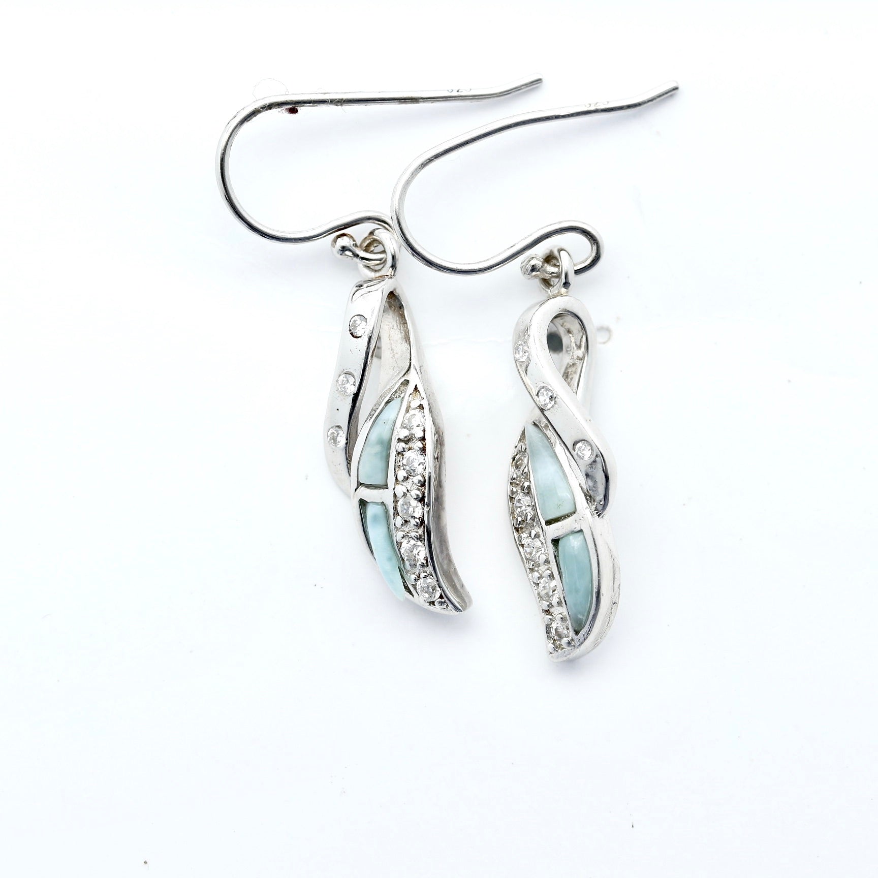 LARIMAR INLAY EARRINGS