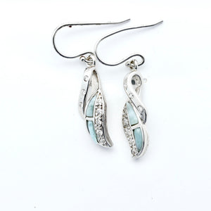 LARIMAR INLAY EARRINGS