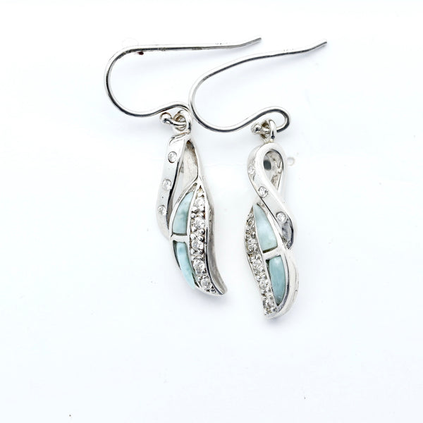 LARIMAR INLAY EARRINGS