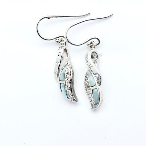 LARIMAR INLAY EARRINGS