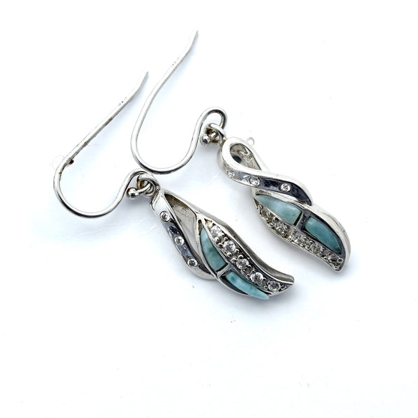 LARIMAR INLAY EARRINGS