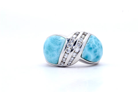 LARIMAR INLAY STATEMENT RING