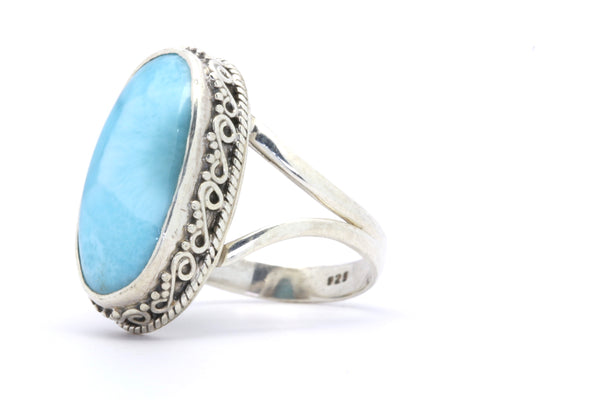 OVAL SHAPE LARIMAR RING NAYA COLLECTION