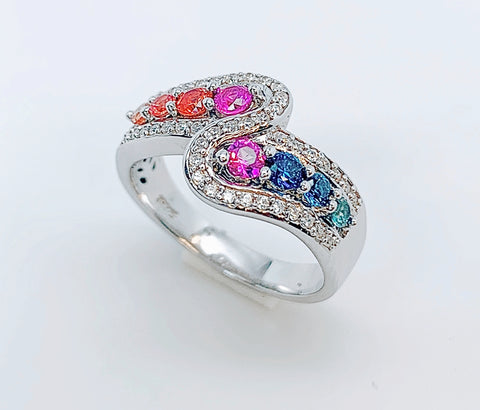 MULTICOLOR SAPPHIRE RING