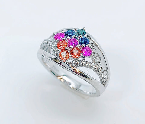 MULTICOLOR SAPPHIRE RING