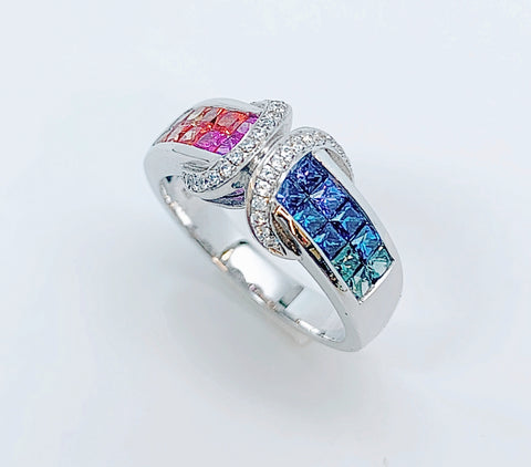 MULTICOLOR SAPPHIRE RING