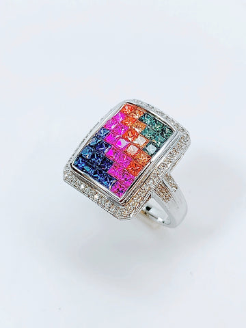MULTICOLOR SAPPHIRE RING