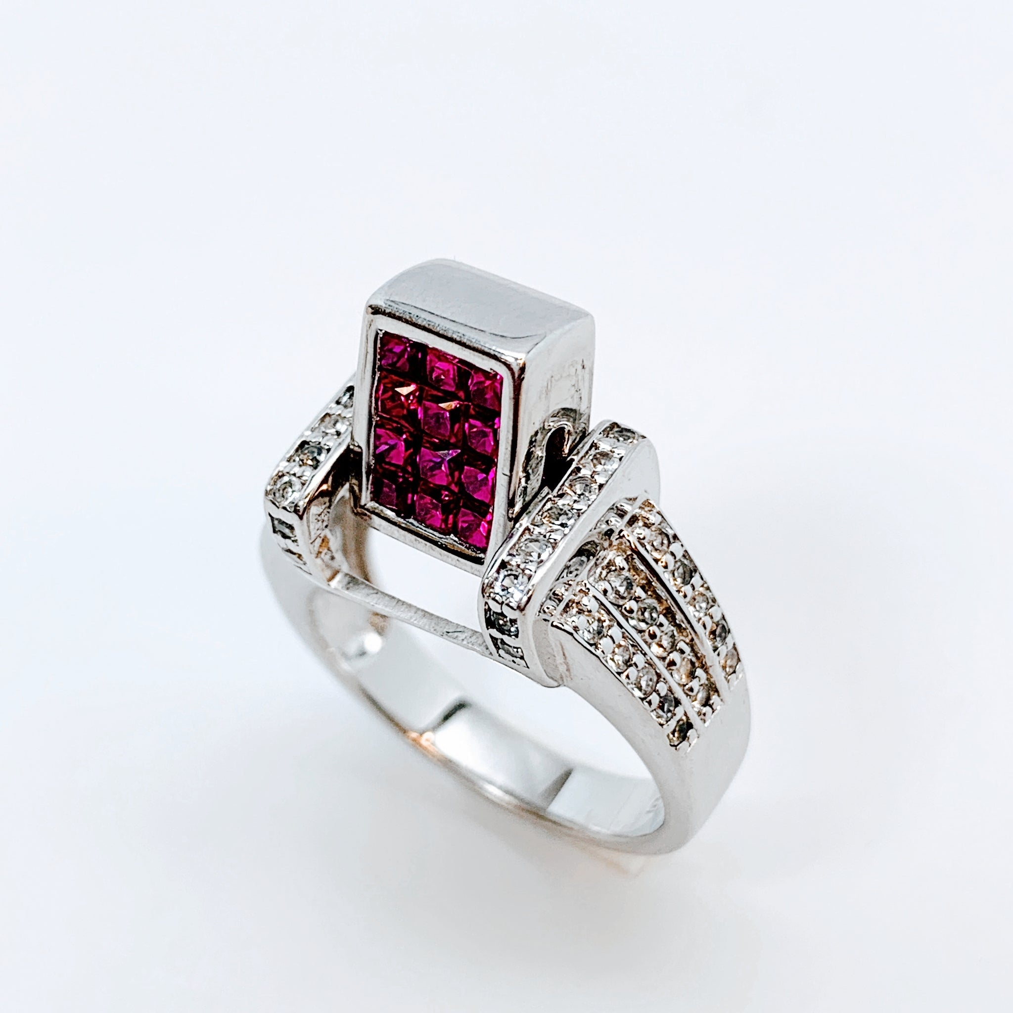 MULTICOLOR SAPPHIRE REVERSIBLE RING