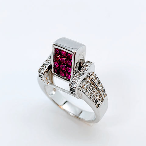 MULTICOLOR SAPPHIRE REVERSIBLE RING