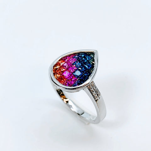 MULTICOLOR SAPPHIRE RING