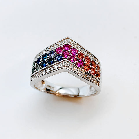 MULTICOLOR SAPPHIRE RING