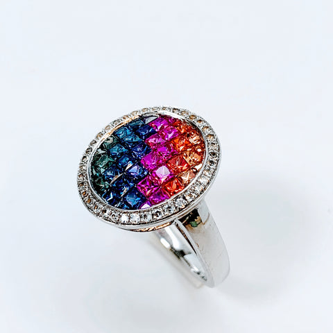 MULTICOLOR SAPPHIRE RING
