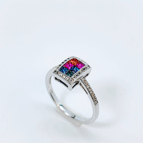 MULTICOLOR SAPPHIRE RING
