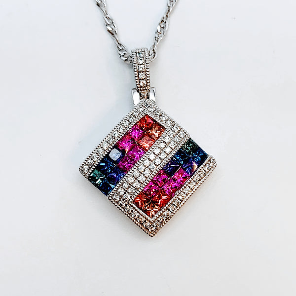 MULTICOLOR SAPPHIRE PENDANT