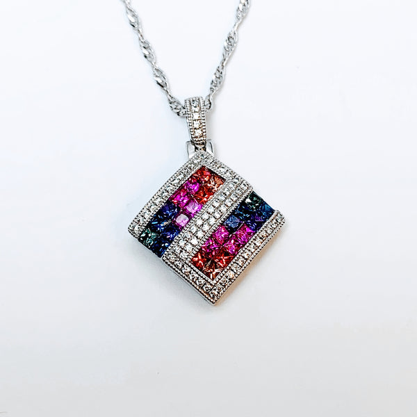 MULTICOLOR SAPPHIRE PENDANT